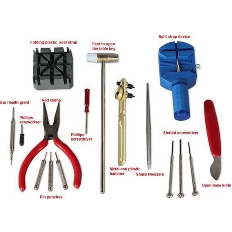 WATCH Repair Tool Kit Band Pin Strap Link Remover Back Opener Set 8