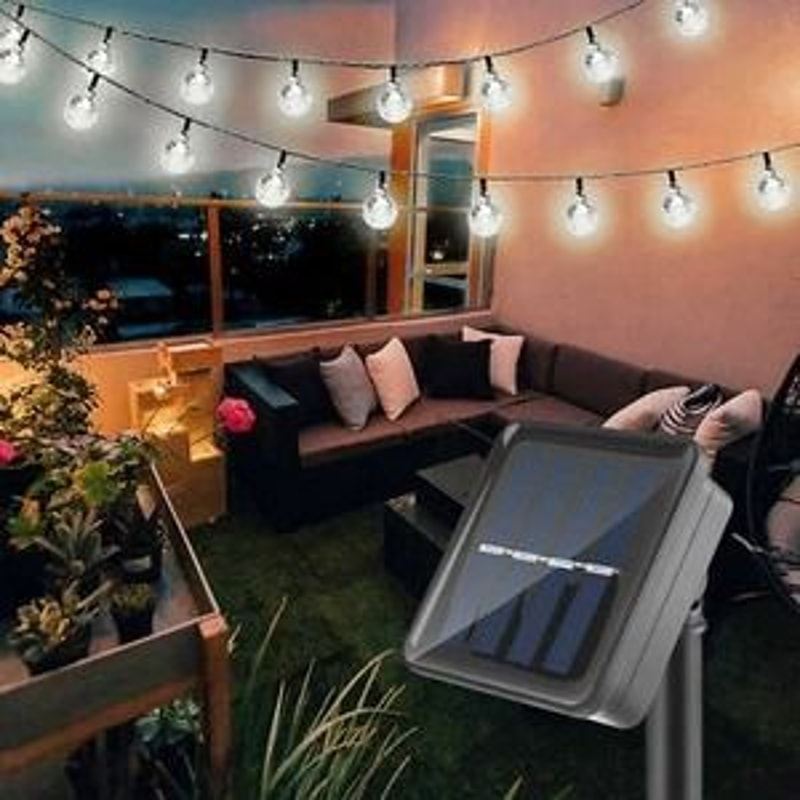Solar LED String Lights For Patio Party Yard Garden Wedding Waterproof Outdoor Decorative Lights 1