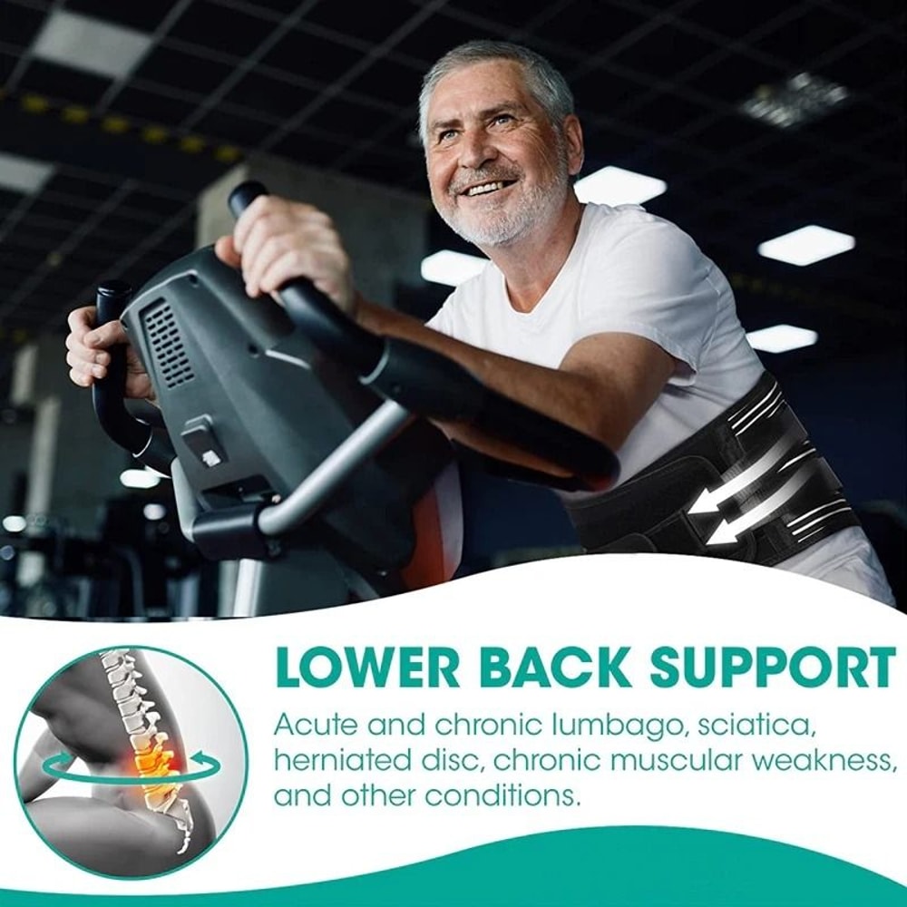 Adjustable Lumbar Support Back Brace For Men Women Pain Relief Injury Prevention 8