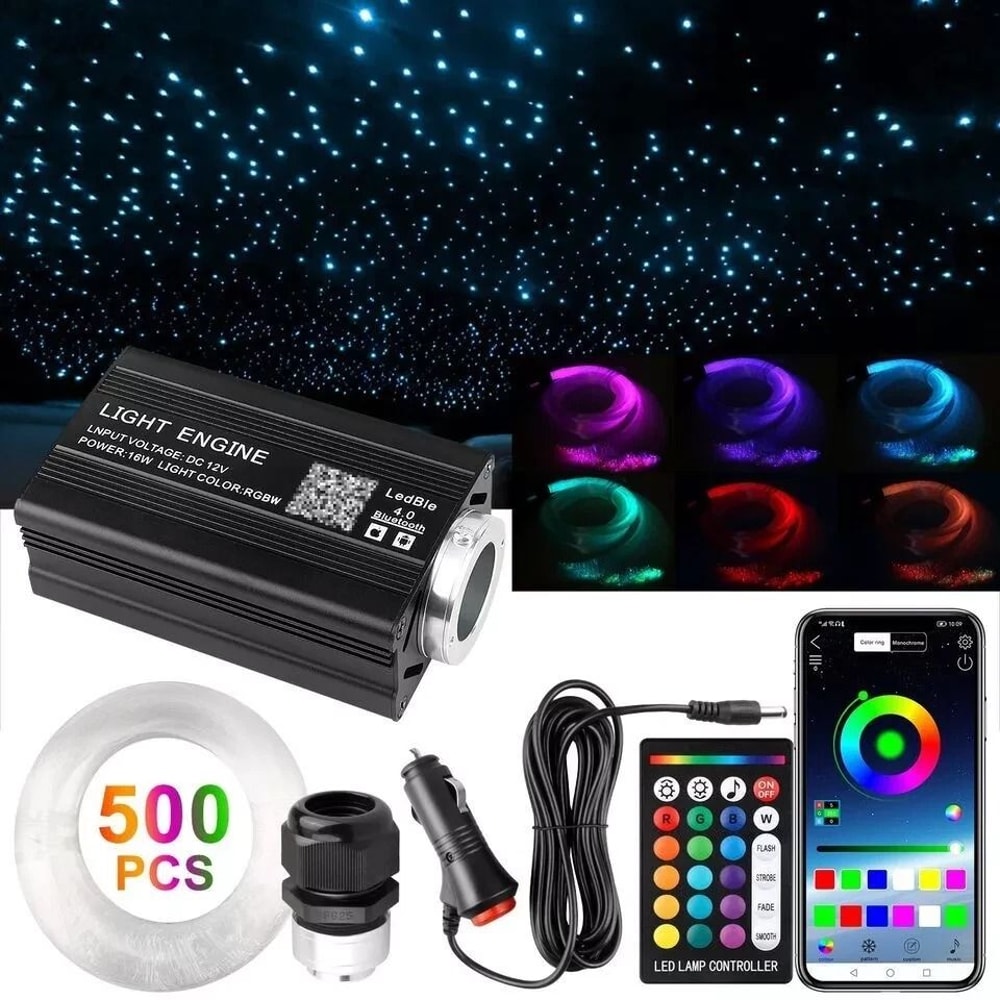 Fiber Optic Star Light Kit For Car Roof LED Twinkle Ceiling Lights 7