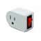 Grounded AC Power Wall Tap Outlet With ONOFF Switch Button 0