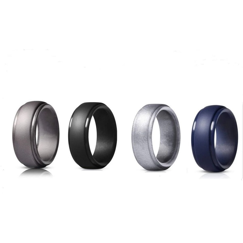 Silicone Wedding Rings Unisex Rubber Bands For Gym Work Sport Use Comfortable And Durable 2