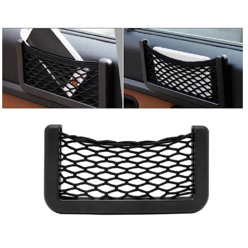 Universal Car Storage Net Pouch GPS Phone Holder Organizer Bag For Interior 1