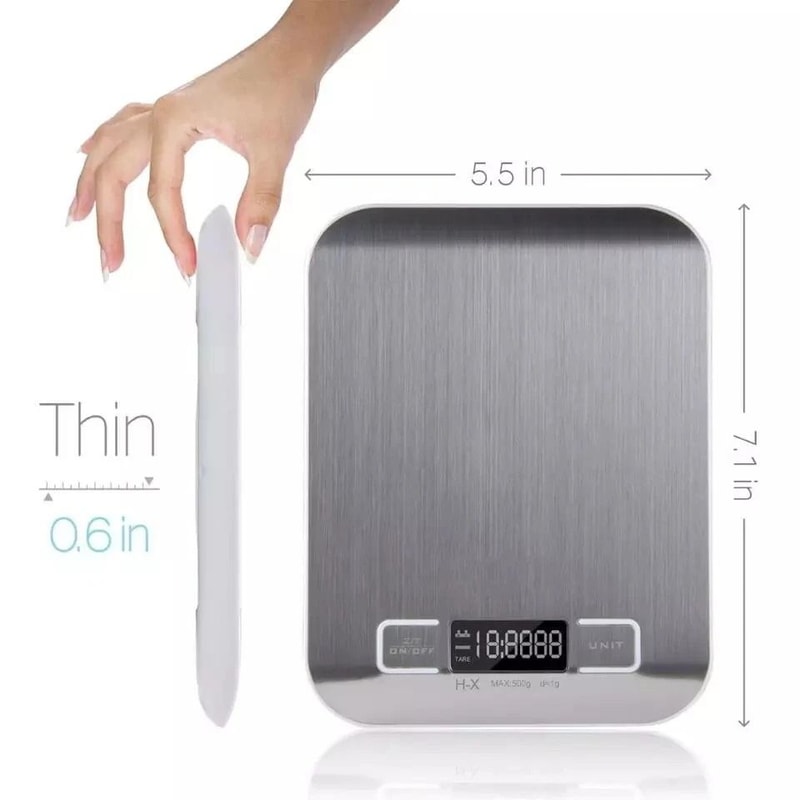 Digital Electronic Kitchen Scale Precision Food And Postal Weight Balance Stainless Steel Design 2