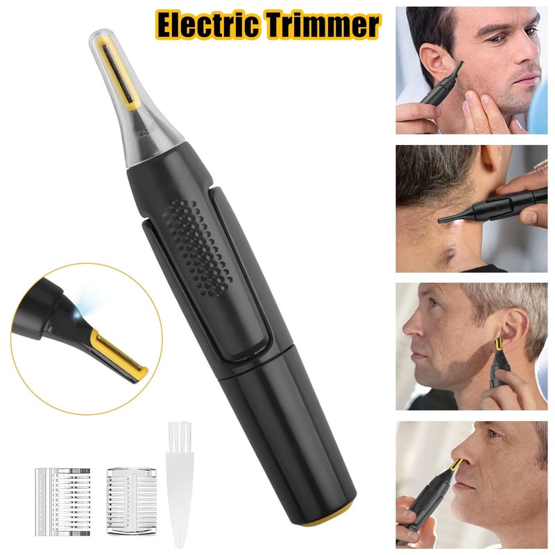 Mens Electric Nose Ear Beard And Eyebrow Trimmer Painless Grooming For Precision Hair Removal 1