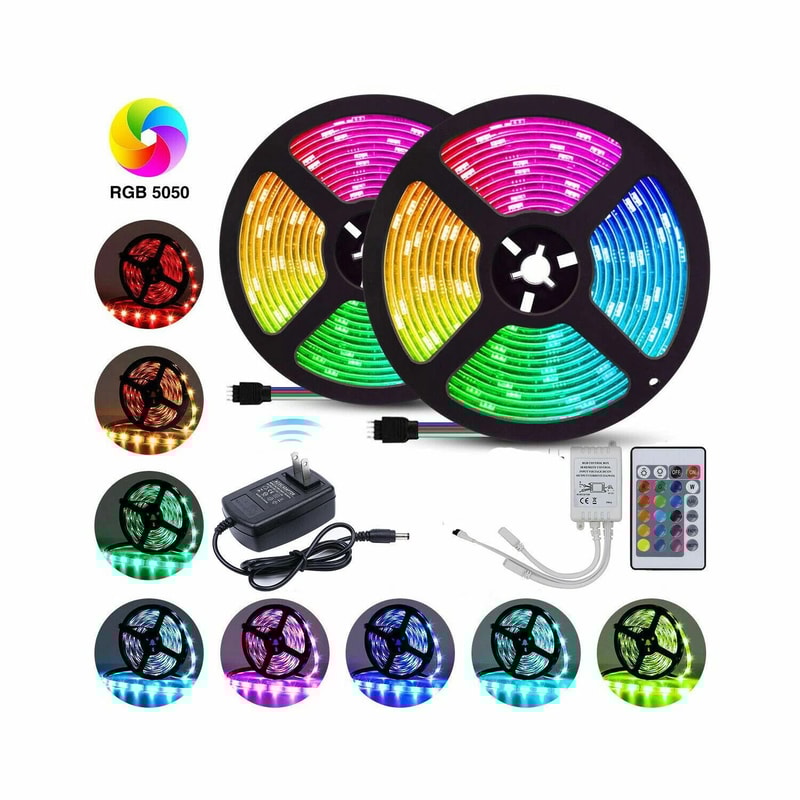 RGB LED Strip Light With Remote Waterproof SMD Multi Color Lights For Home And Events 6