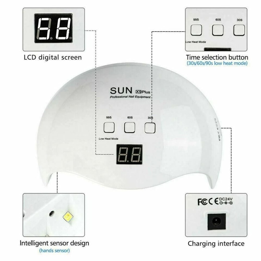 Professional LED UV Nail Dryer Gel Lamp Fast Curing Manicure Pedicure Machine 1