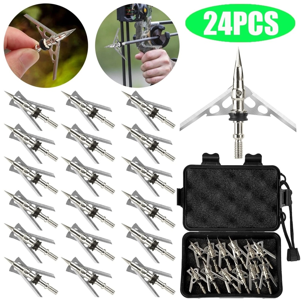 Expandable Hunting Broadheads Stainless Steel Broadhead Arrowheads For Precision Bowhunting 5