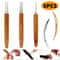 Bamboo Handle Dreadlock Crochet Hook Set For Braiding Loc Maintenance And Wig Weaving 7