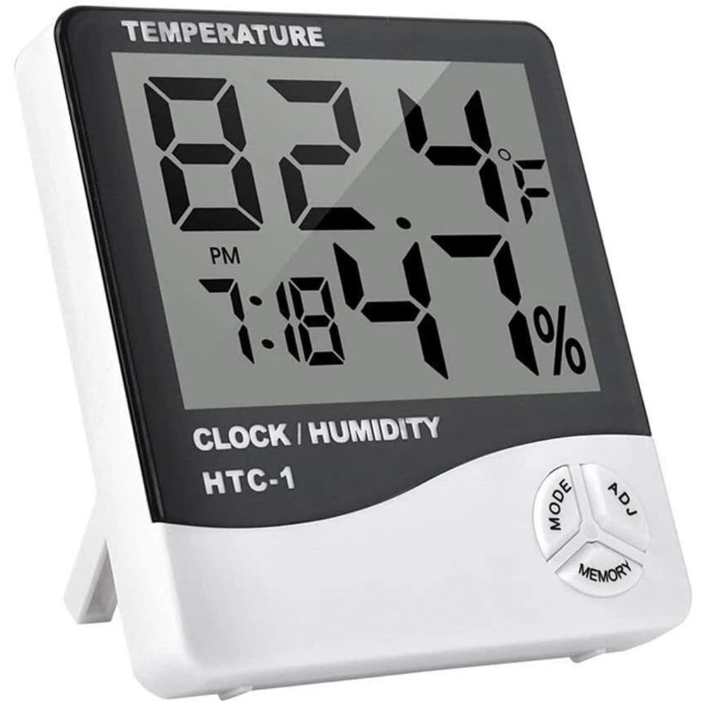 Smart LCD Digital Indoor Thermometer Hygrometer With Alarm Clock And Humidity Monitor 0