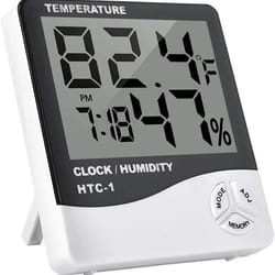 smart lcd digital indoor thermometer hygrometer with alarm clock and humidity monitor