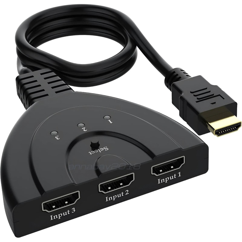 HDMI Switch High Speed HDMI Splitter Plug And Play Video Switch Adapter 0