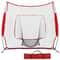 Portable Baseball Practice Net With Bow Frame Softball Hitting Net Training Pitching Batting Target 6