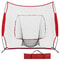 Portable Baseball Practice Net With Bow Frame Softball Hitting Net Training Pitching Batting Target 6