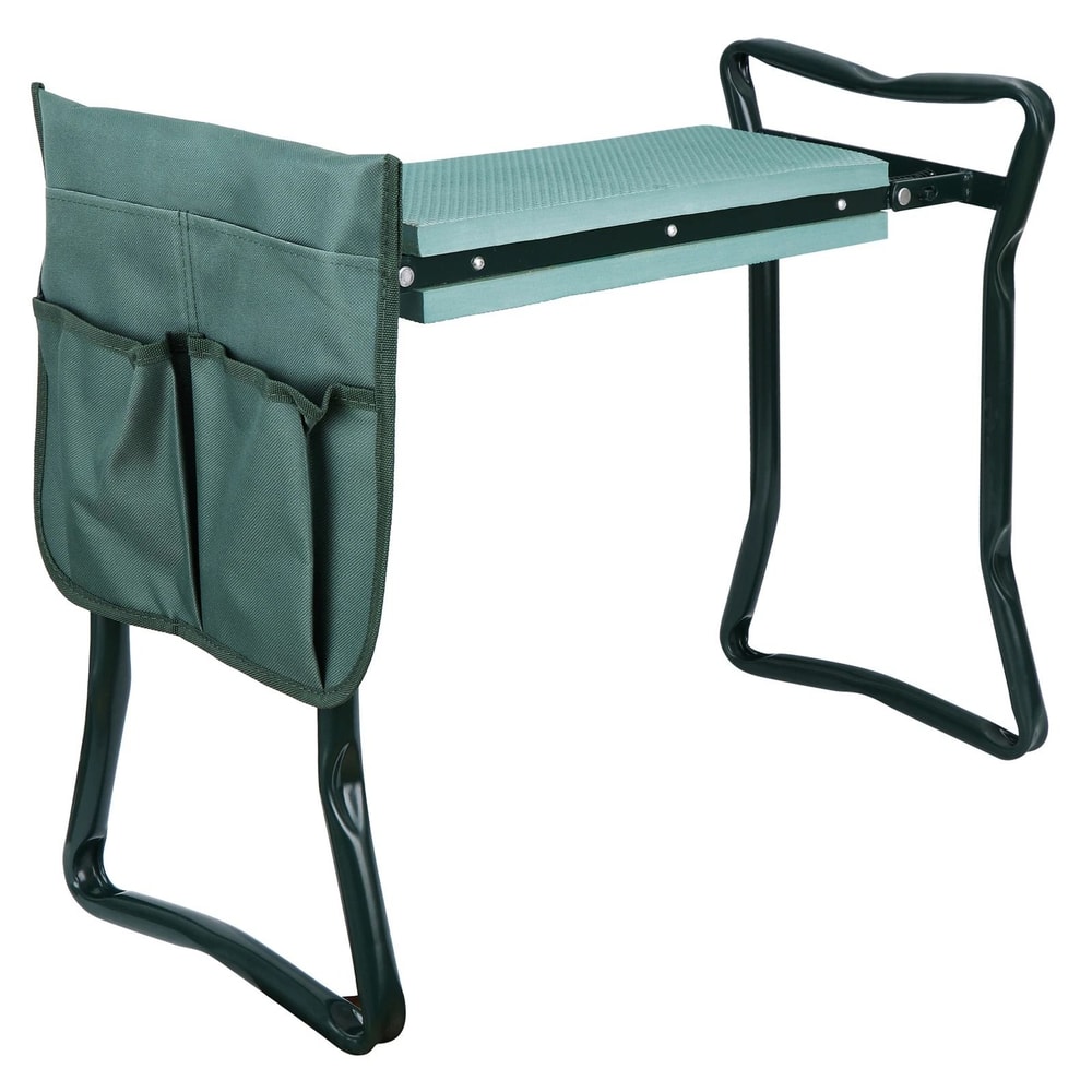 Foldable Garden Kneeler And Seat Bench With Tool Pouch Soft Cushion Garden Kneeling Bench 5