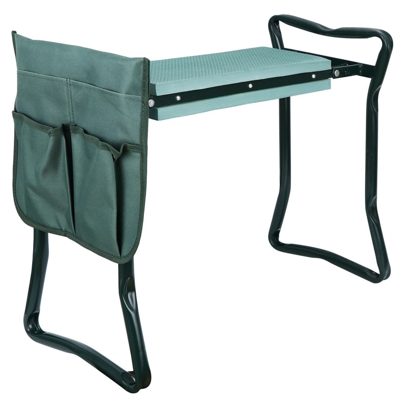 Foldable Garden Kneeler And Seat Bench With Tool Pouch Soft Cushion Garden Kneeling Bench 5