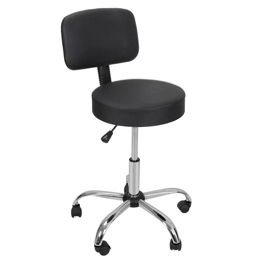 Adjustable Salon Stool With Backrest Hydraulic Rolling Medical Spa Chair 0