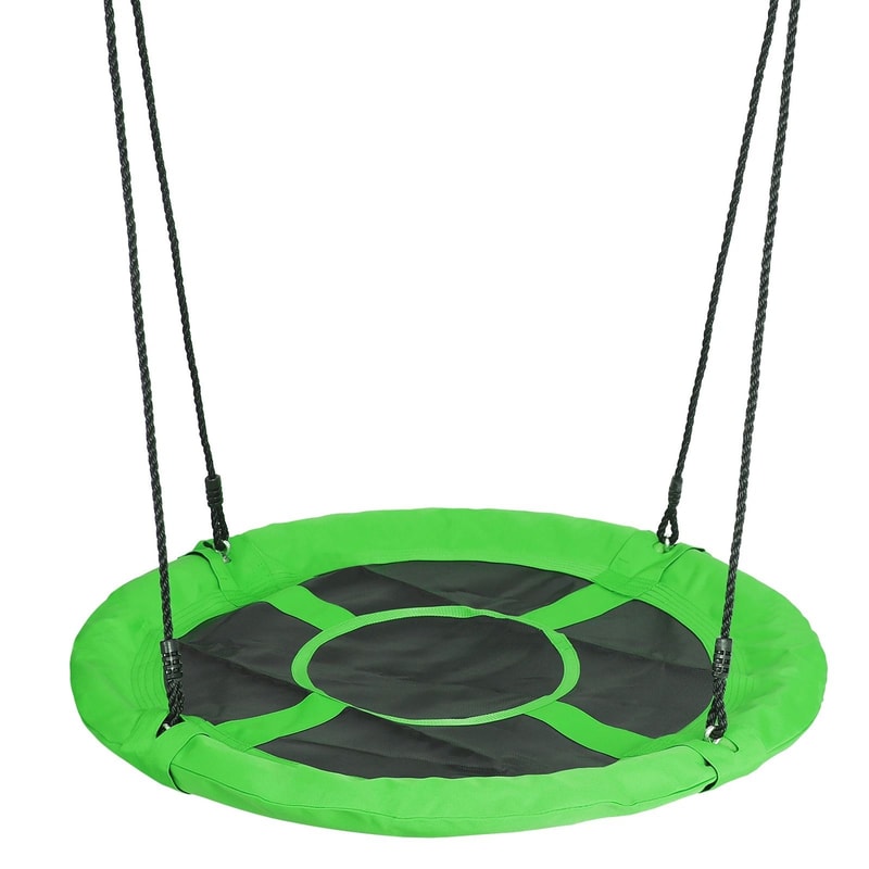 Saucer Tree Swing For Kids Outdoor Web Swing Adjustable Round Playground Seat 2