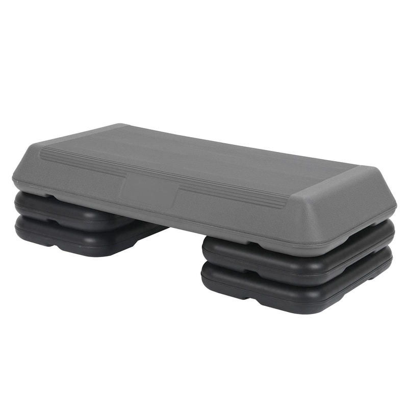 Adjustable Height Aerobic Step Platform Anti Slip Exercise Stepper For Home Cardio Workout 0