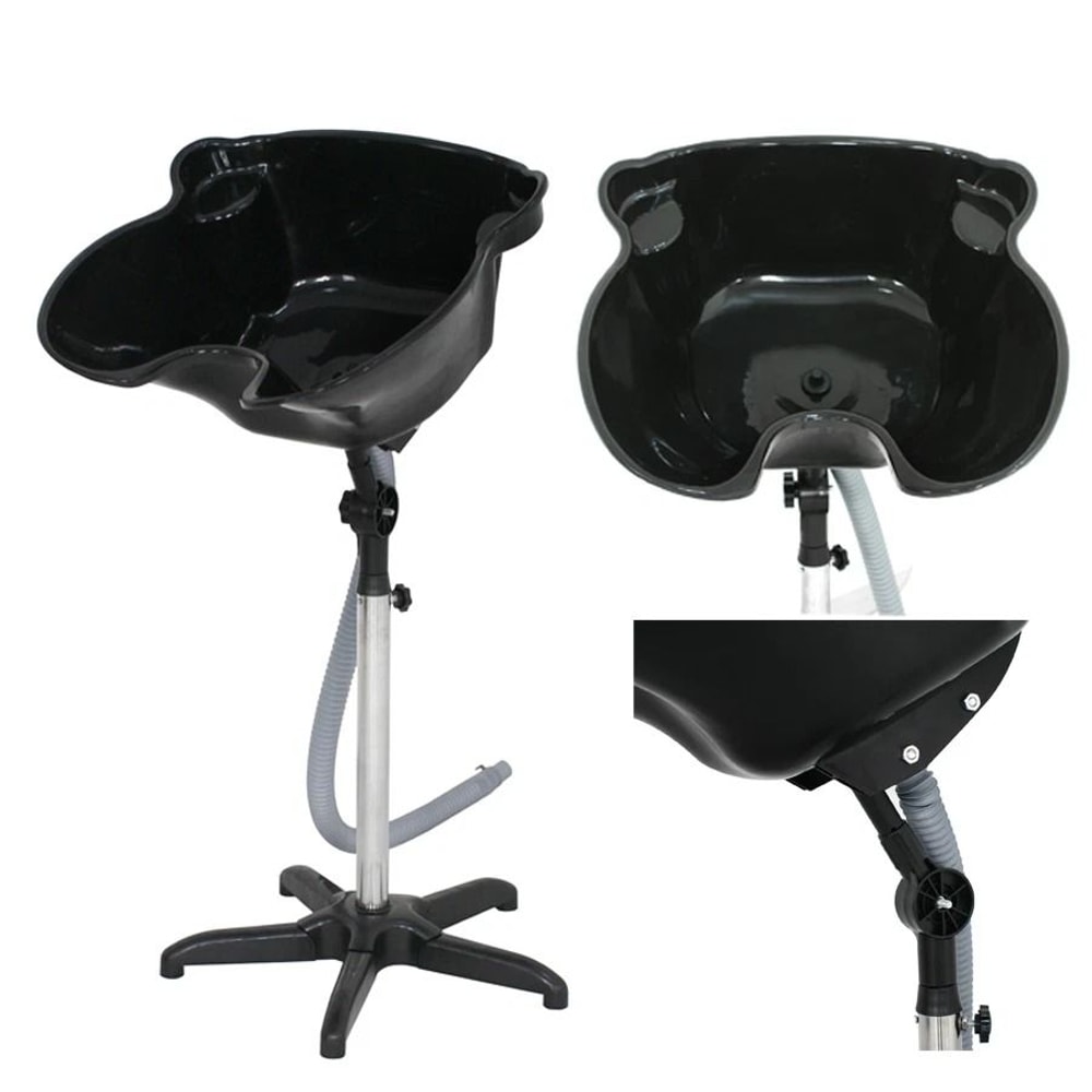 Height Adjustable Portable Salon Shampoo Basin With Stand Professional Hair Washing Sink 4