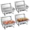 Foldable Chafing Dish Set Stainless Steel Buffet Food Warmer Catering Chafer Set 3