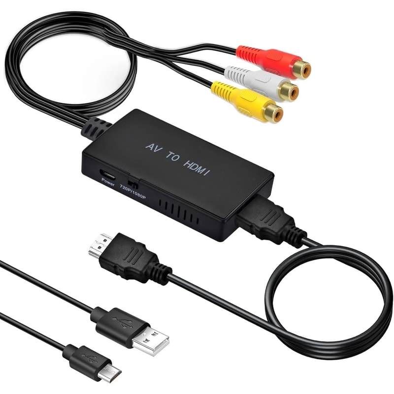 RCA To HDMI Converter Adapter For AV Devices TVs And Monitors 0