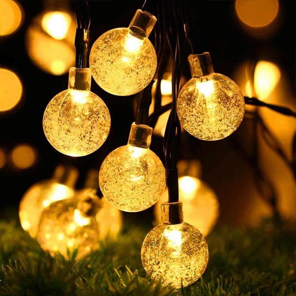 Solar LED Globe String Lights Outdoor Waterproof Patio Garden Decor 1