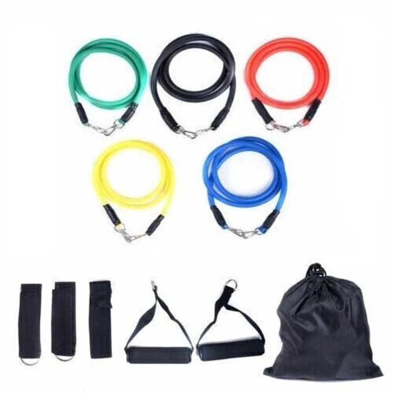 Adjustable Resistance Bands Set With Handles For Full Body Home Gym Workout Fitness Bands Kit 6