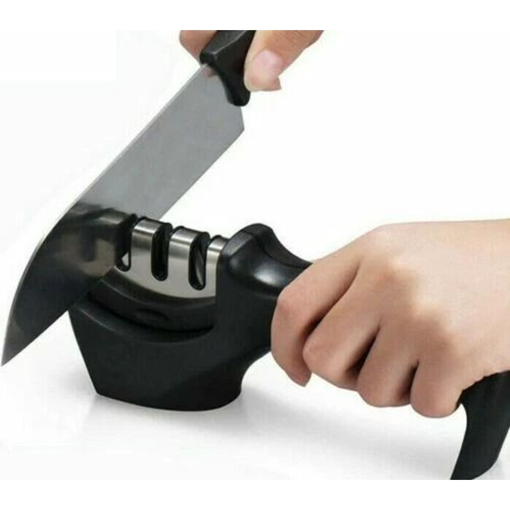 Professional Knife Sharpener System Chef Grade Kitchen Tool With Ceramic Tungsten Blades 1