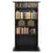 Adjustable Media Storage Cabinet With Shelves CD DVD Storage Rack Slim DVD Tower Organizer 0