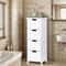 Freestanding Bathroom Storage Cabinet With Drawers Narrow Small Space Organizer Unit 5