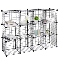 adjustable wire cube storage organizer modular diy cube shelving unit for home & closet