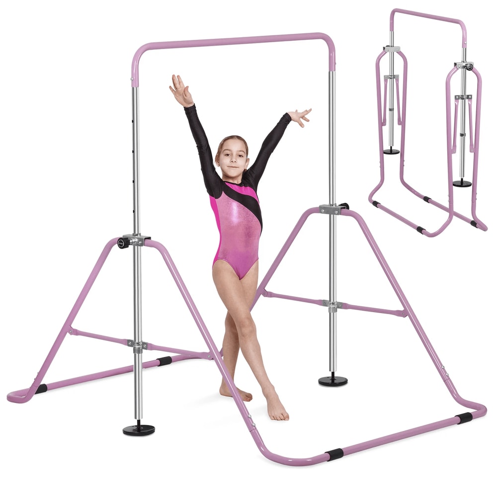 Adjustable Kids Gymnastics Bar Foldable Training Kip Bar For Home Fitness And Play 12