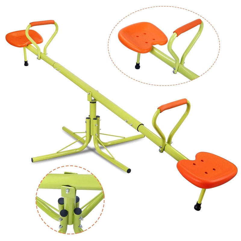 Spin Kids Seesaw Playground Set Heavy Duty Outdoor Kids Seesaw 4