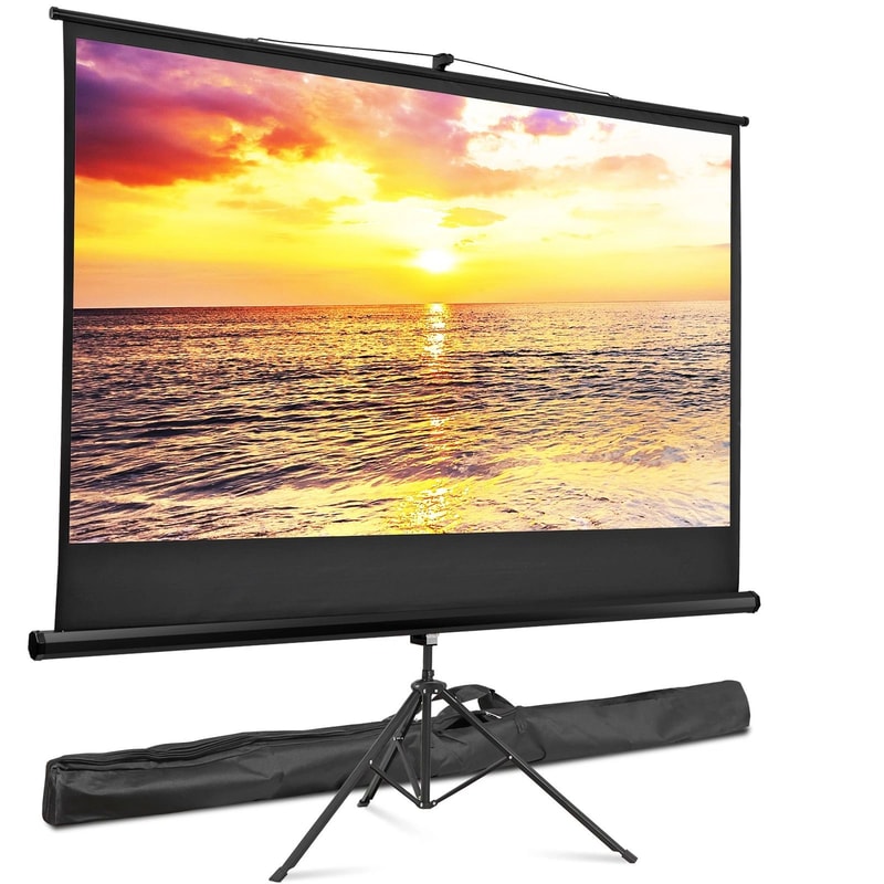 Portable Outdoor Projector Screen With Stand HD Foldable Movie Screen For Indoor Outdoor Use 6
