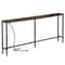 Slim Industrial Console Table With Power Outlet USB Ports Narrow Sofa Table For Entryway Storage 0