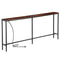 Slim Industrial Console Table With Power Outlet USB Ports Narrow Sofa Table For Entryway Storage 0