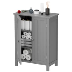 space saving bathroom storage cabinet with adjustable shelf & double doors