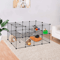 Portable Pet Playpen DIY Metal Fence Small Animal Cage Puppy Playpen Indoor Outdoor 0