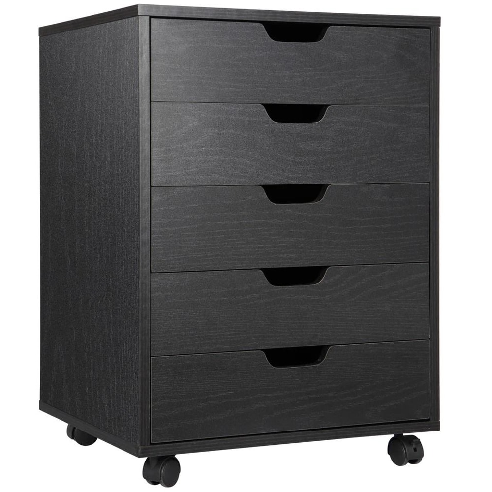 Mobile Wooden Filing Cabinet Dresser With Wheels Storage Cabinet For Bedroom Office 17