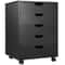 Mobile Wooden Filing Cabinet Dresser With Wheels Storage Cabinet For Bedroom Office 17