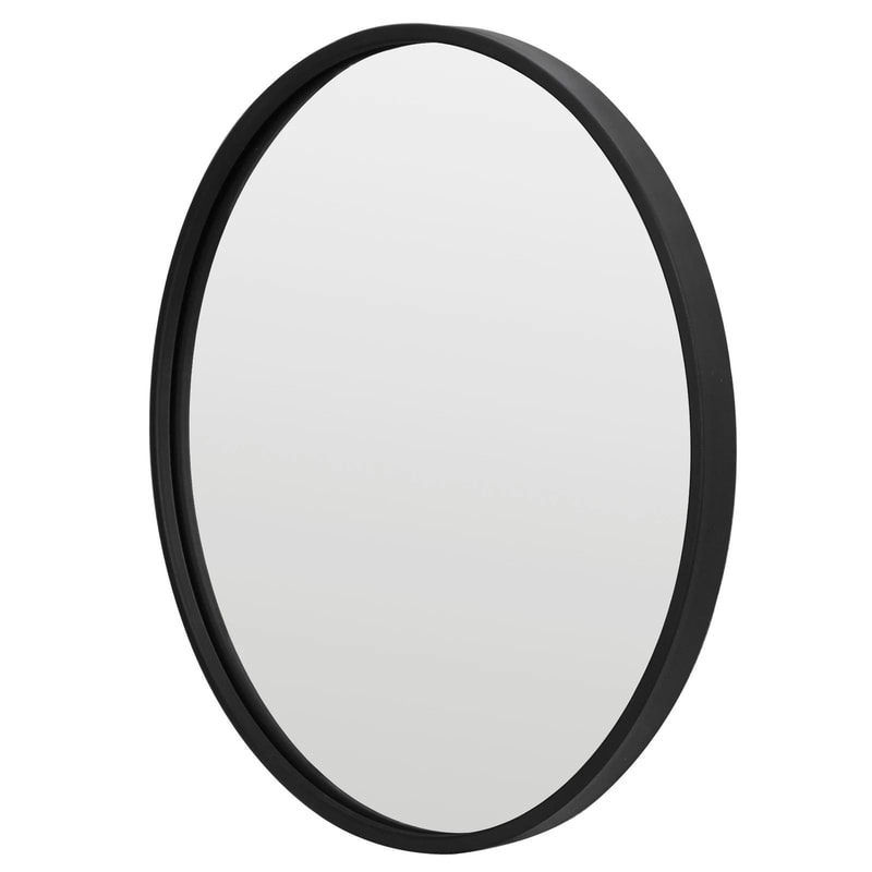 Modern Round Wall Mirror Decorative Metal Frame Vanity Bathroom Entryway Mirror 2