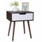 Modern Bedside Table With Drawer Compact End Table For Small Spaces Wooden Nightstand 1