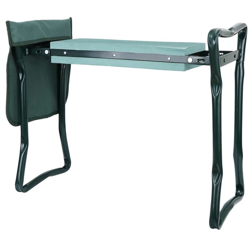 Foldable Garden Kneeler And Seat With EVA Cushion Tool Pouch Heavy Duty Gardening Stool Bench 4