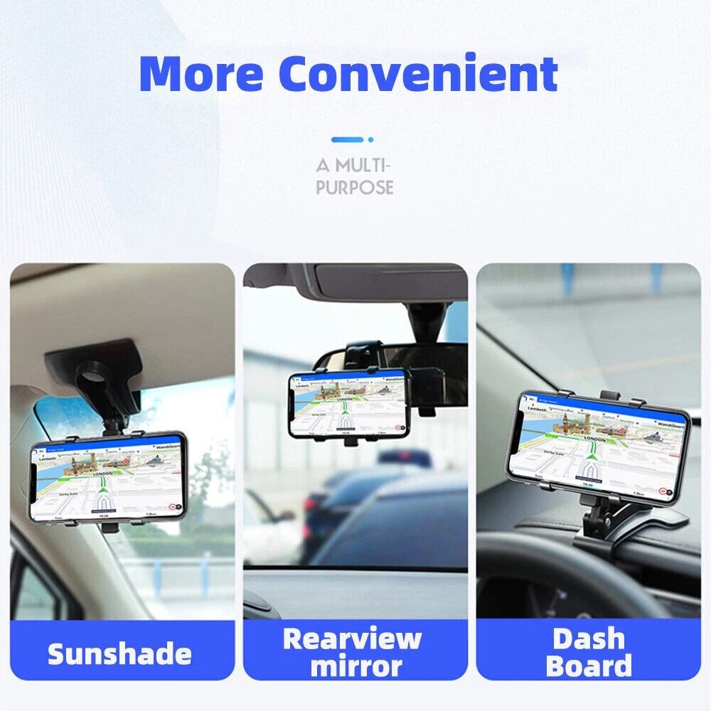 Universal Phone Mount Car Dashboard Sun Visor Phone Holder Clip For IPhone GPS Navigation 3