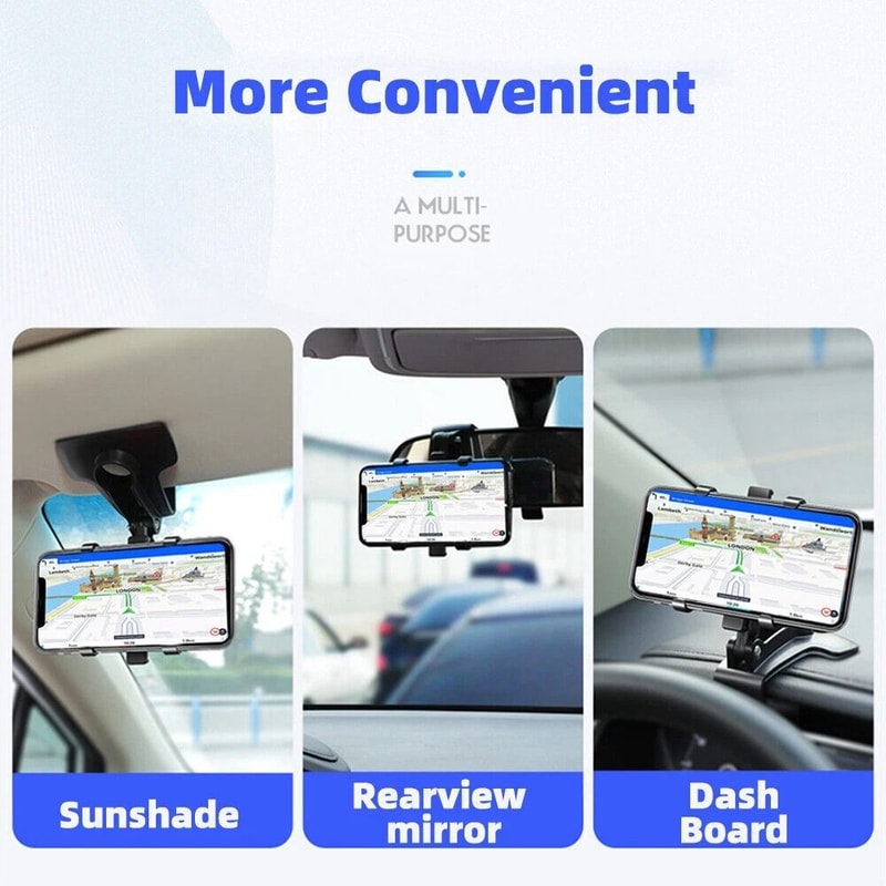 Universal Phone Mount Car Dashboard Sun Visor Phone Holder Clip For IPhone GPS Navigation 3
