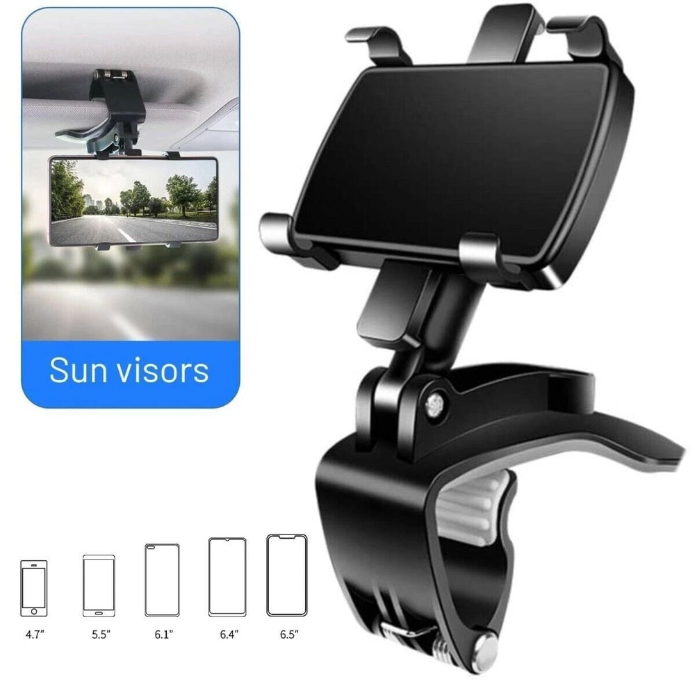 Universal Phone Mount Car Dashboard Sun Visor Phone Holder Clip For IPhone GPS Navigation 9