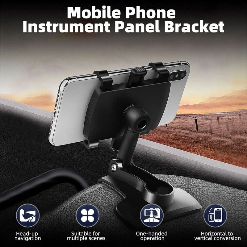 Universal Phone Mount Car Dashboard Sun Visor Phone Holder Clip For IPhone GPS Navigation 7