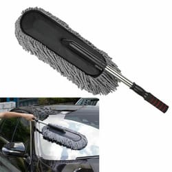 large car microfiber duster with wax treated brush for auto cleaning