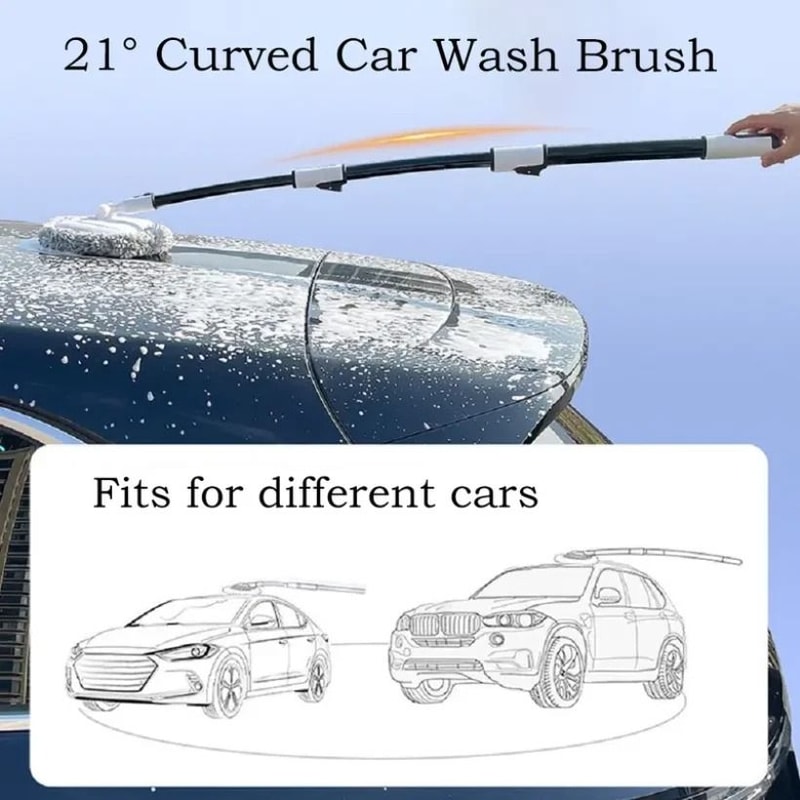 Microfiber Car Wash Brush With Extension Handle For Auto Truck Cleaning 6